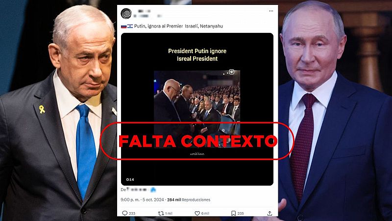 Vladímir Putin no ignora a Benjamín Netanyahu, este vídeo es antiguo y está descontextualizado