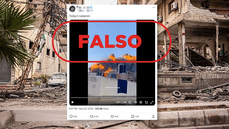 Este vídeo no muestra ataques israelíes contra Líbano, son imágenes de Gaza