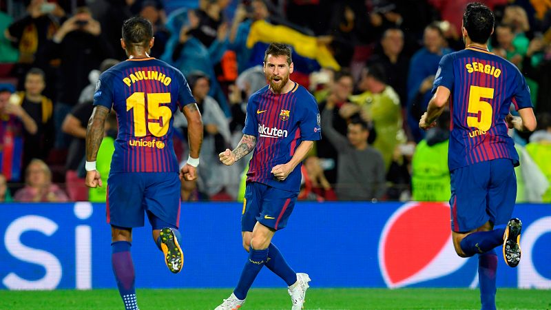 Messi solventa el trámite ante Olympiacos y consolida el liderato del Barça