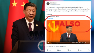 Xi Jinping no ha dicho que en China estn "listos para la guerra" contra EE.UU. e Israel, es falso