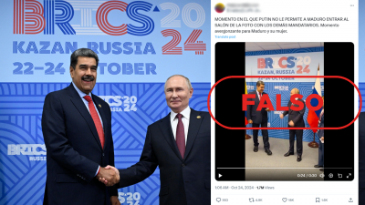 Putin no impide la entrada de Nicols Maduro a una reunin con los miembros de los BRICS, es falso