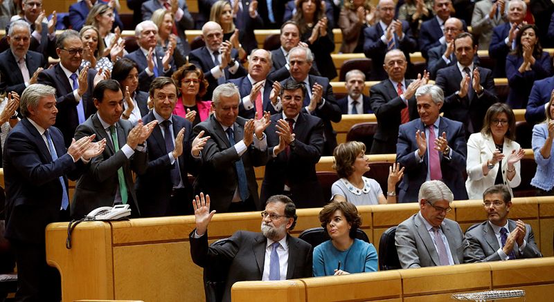 El Senado da luz verde a la aplicación del artículo 155 en Cataluña