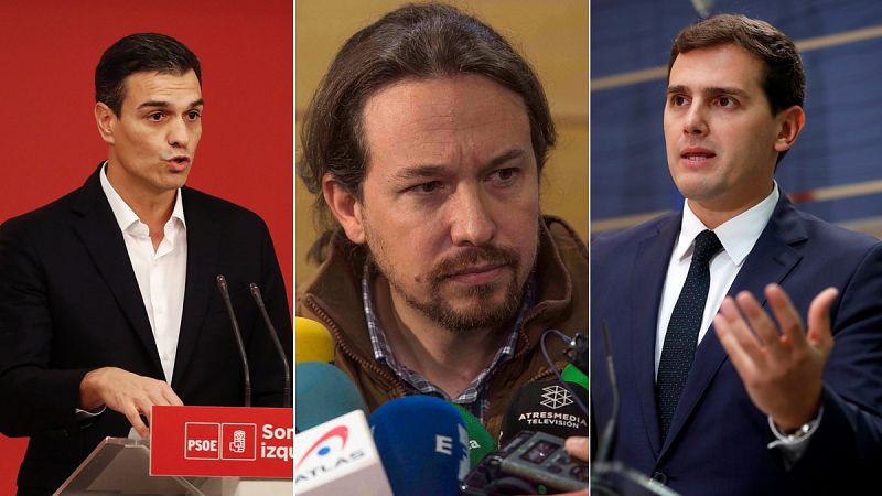 PSOE y Cs celebran la convocatoria electoral y Podemos insiste en "un referéndum pactado"