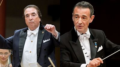 Enrique Garca Asensio y Miguel ngel Gmez Martnez, directores honorarios de la Orquesta Sinfnica y Coro RTVE