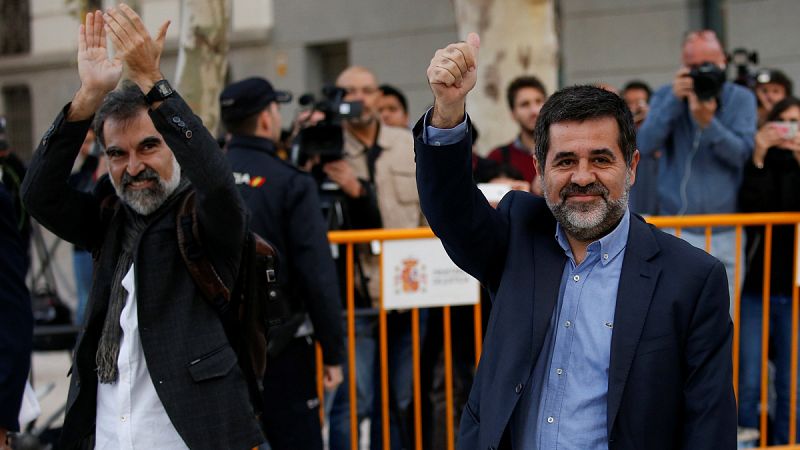 La Audiencia Nacional rechaza poner en libertad a Jordi Sànchez y Jordi Cuixart
