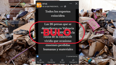 RTVE no ha publicado este mensaje relacionando la DANA en Valencia con la destruccin de presas