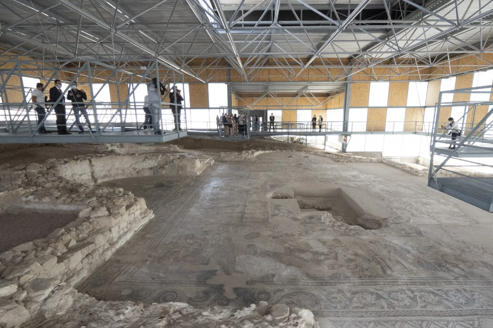 Imagen del yacimiento arqueolgico de la villa romana de Noheda, en el municipio de Villar de Domingo Garca (Cuenca).