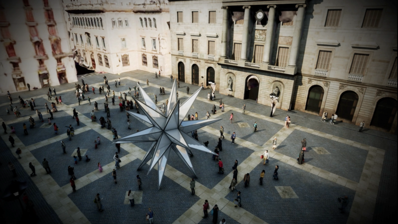 Un gran estel il·luminarà la plaça Sant Jaume per Nadal