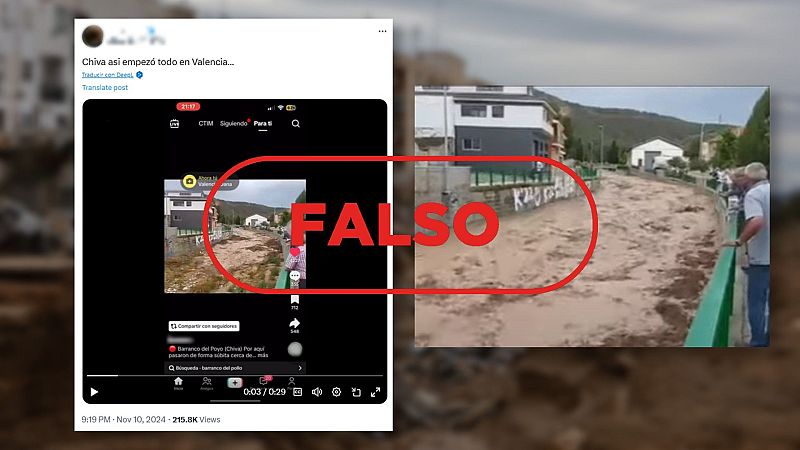 No es una crecida del río en Chiva por la DANA en Valencia, es Huesca en 2023