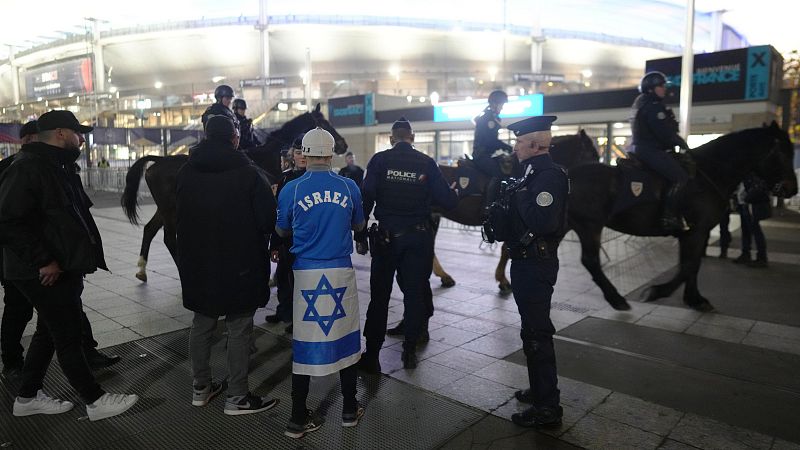 Abucheos al himno israel y alguna pelea: el balance extradeportivo del Francia-Israel de Saint Denis