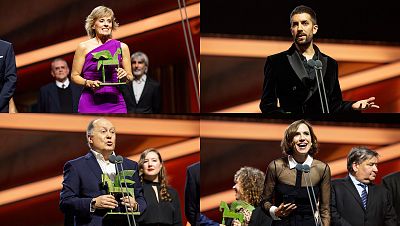 Marta Carazo, David Broncano, Benigno Moreno y Aina Clotet