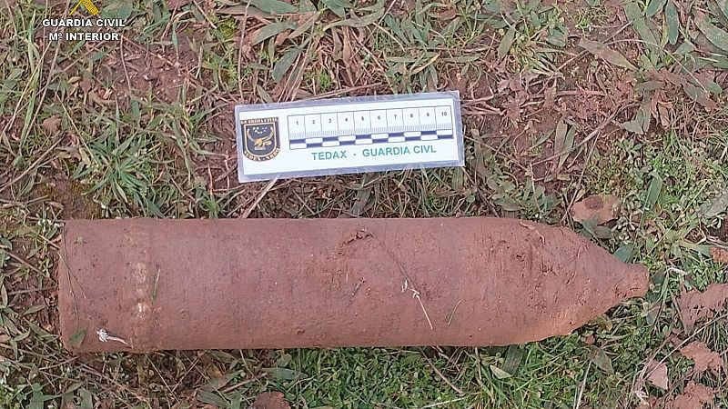 Desactivan un proyectil de artillera de la Guerra Civil en Guadalajara