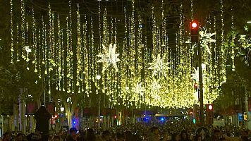 Encesa de llums de Nadal a Passeig de Grcia.