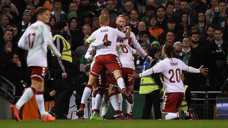 Dinamarca golea en Dublín y se lleva el billete para Rusia