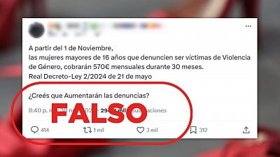 No dan 570 euros al mes a las mujeres mayores de 16 aos que denuncien violencia de gnero