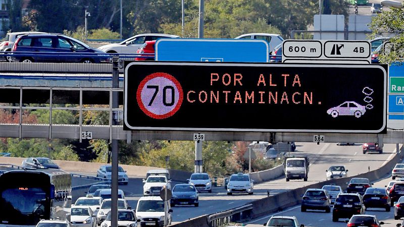 Madrid limita este jueves la velocidad a 70 km/hora en la M-30 por la contaminación