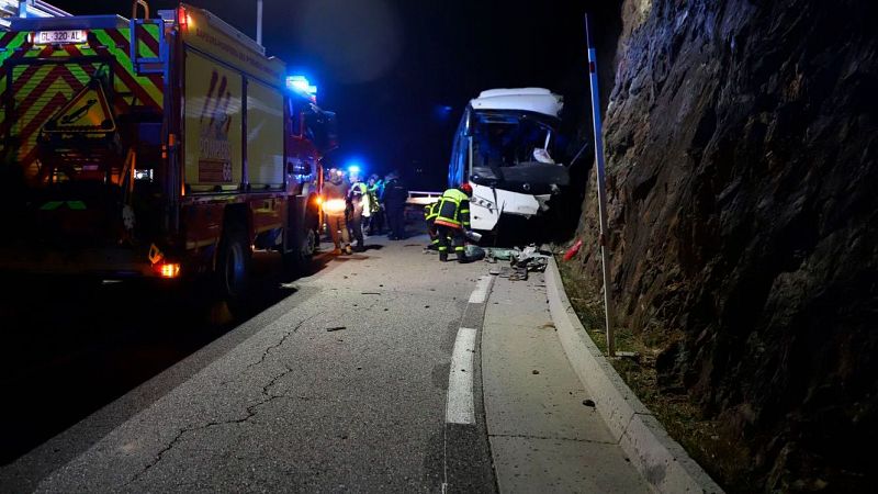 Imputado por homicidio involuntario agravado por el uso de drogas el chófer del autobús siniestrado en los Pirineos