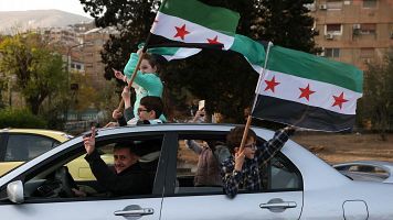 Celebraciones de la cada de Bachar al Asad en Damasco