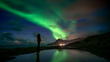 Aurora boreal en Noruega.