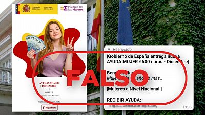 El Gobierno de Espaa no da una ayuda de 600 euros a las mujeres mayores de edad, esta pgina es un fraude