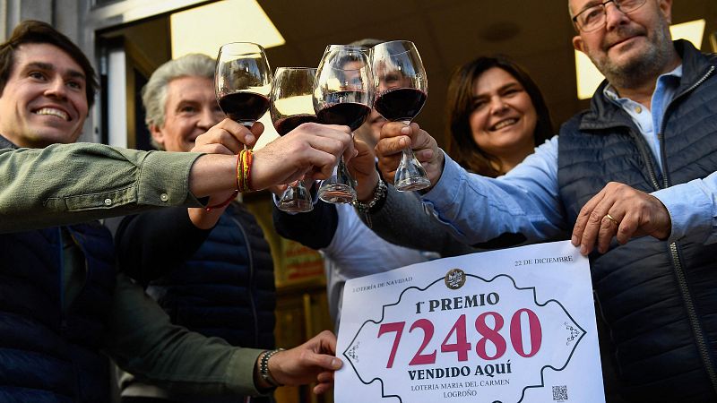 El 72.480, Gordo de la Lotería de Navidad 2024, riega de millones Logroño