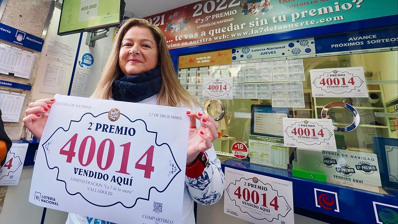 El 40.014, segundo premio de la Lotería de Navidad 2024, reparte millones en Valladolid, Chipiona y Sant Boi de Llobregat