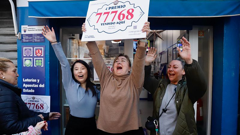 El 77.768, primer cuarto premio de la Lotería de Navidad 2024