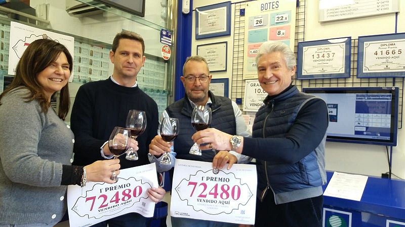 El lotero de Logroño celebra dar el Gordo con un vino de Rioja: "Es un sueño que se ha realizado"