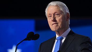 El expresidente estadounidense Bill Clinton en la Convencin Nacional Demcrata de 2024