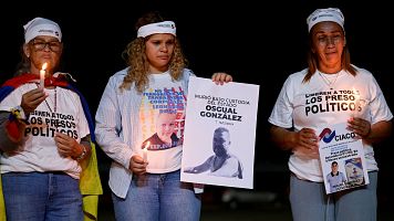 Familiares de los detenidos durante las protestas postelectorales piden su liberacin en Caracas, Venezuela