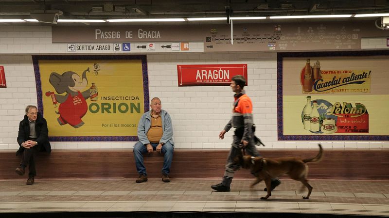 L'estaci de metro de Passeig de Grcia viatja al passat