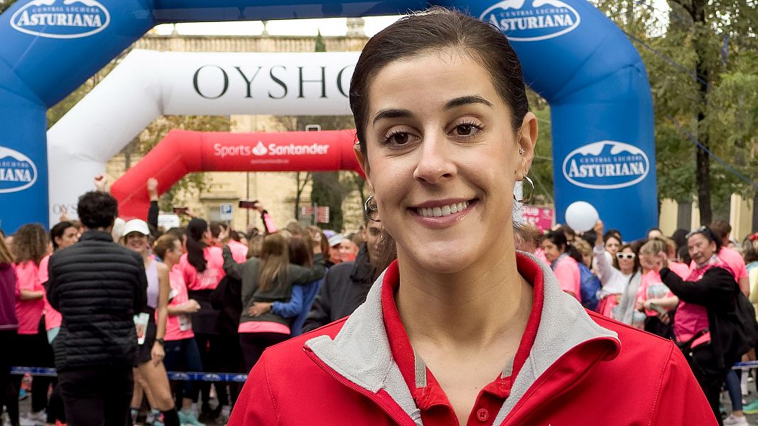 Carolina Marn, en la Carrera de la Mujer de Sevilla