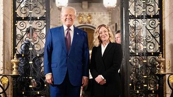 Meloni se re�ne por sorpresa con Trump en Florida