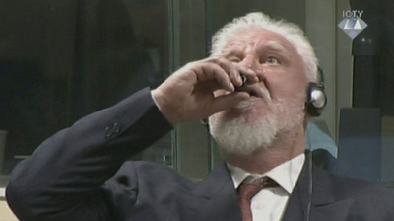Un criminal de guerra croata se suicida con veneno ante el Tribunal de La Haya mientras escuchaba su veredicto
