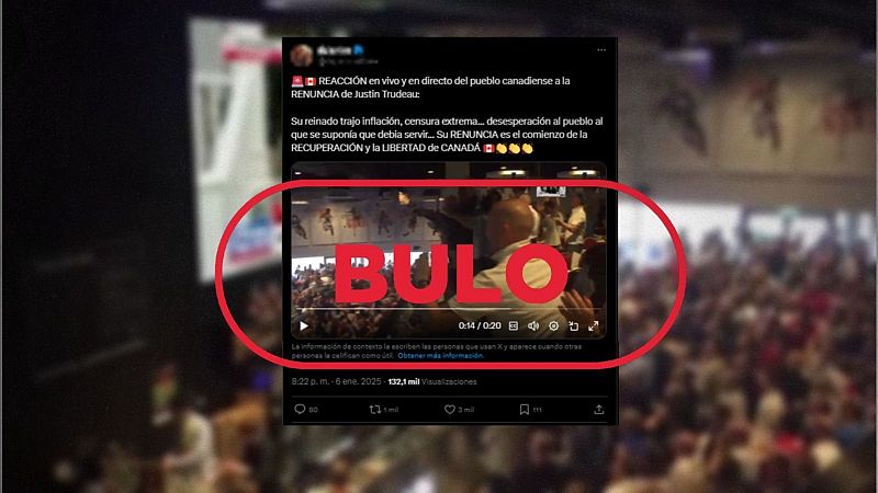 No es la reacción del pueblo canadiense tras la dimisión de Justin Trudeau, es un vídeo manipulado