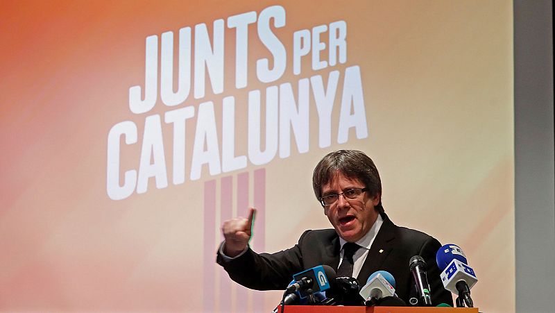 Puigdemont pedirá a la Junta Electoral "garantías" para hacer campaña en Cataluña "en igualdad de condiciones"