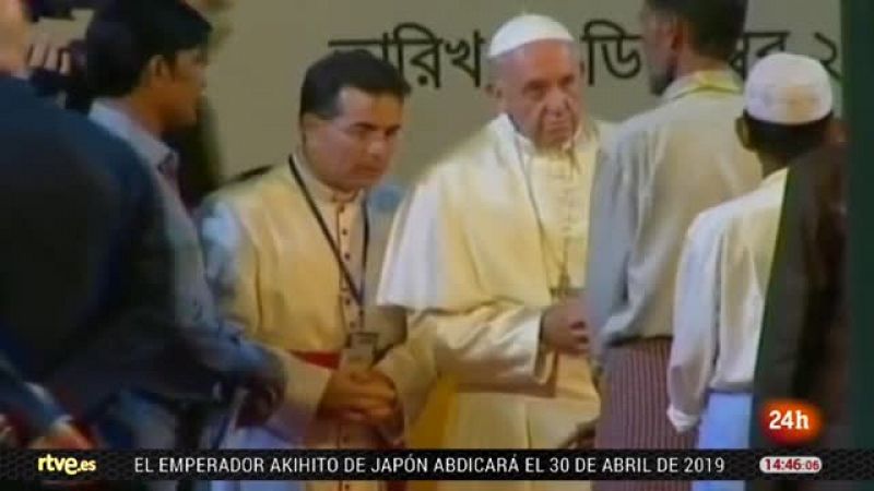 El papa pronuncia por primera vez en público la palabra 'rohinyá' durante su visita a Asia