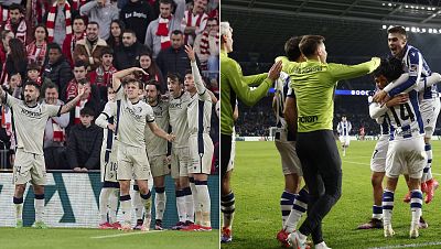 Osasuna y Real Sociedad avanzan a los cuartos de final de la Copa del Rey al eliminar al Athletic y al Rayo Vallecano, respectivamente.