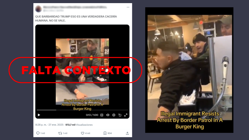 No es un arresto actual en Estados Unidos, es un vídeo de 2020