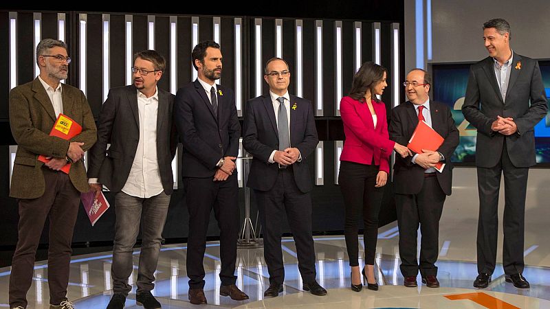 El 155 y los "presos políticos" embarran un debate en el que los candidatos no aportan soluciones pactadas