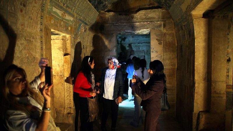 Los turistas ya pueden visitar el santuario de Amón Ra en el Templo de Hatshepsut
