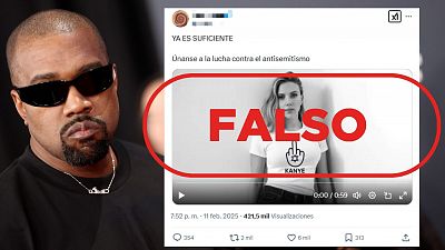 Este vdeo de famosos con camisetas contra el rapero Kanye West est generado con IA