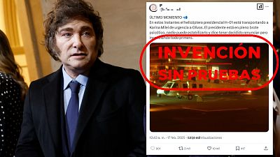 No hay pruebas de que el presidente de Argentina, Javier Milei, haya sufrido un brote psictico