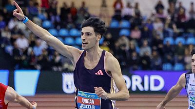 Abel Jordn, en los Campeonatos de Espaa en pista cubierta