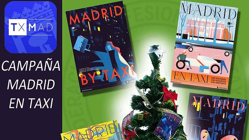 Los taxistas madrileños distribuirán 120.000 postales navideñas contra los VTC