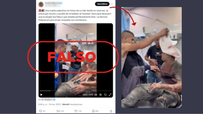 Este vdeo no muestra a un palestino fingiendo estar herido