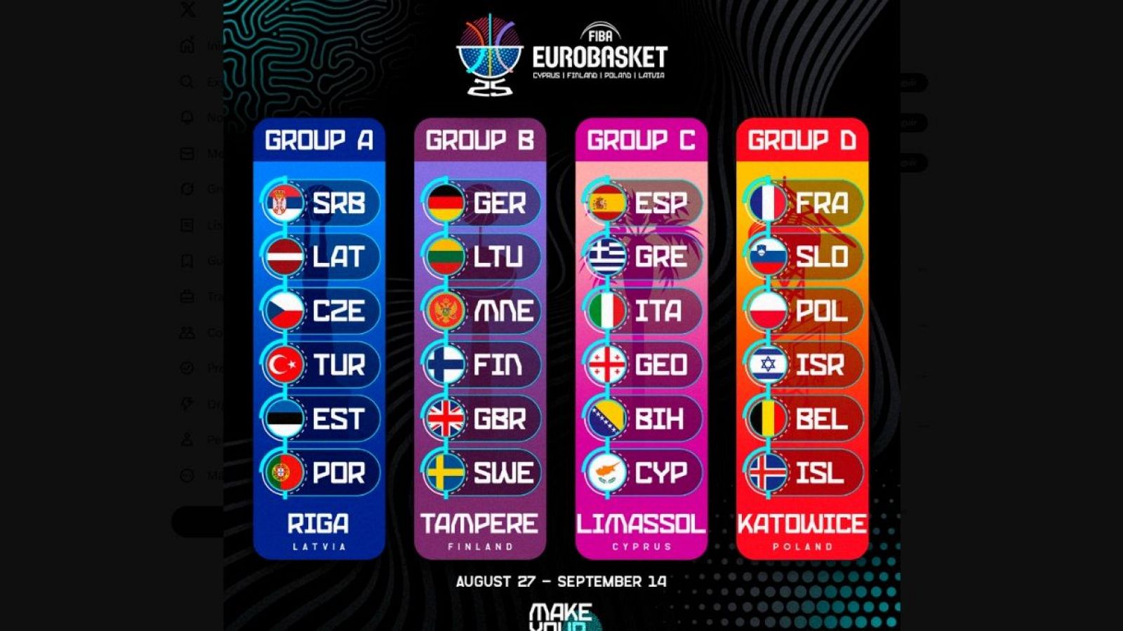 Así es el grupo C: el duro grupo de España en el Eurobasket - Los Deportes de La1 | Ver