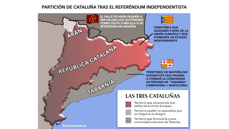 'Tabarnia', el reverso satírico del independentismo catalán