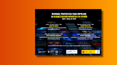La Ctedra RTVE-UJI coordina el webinar 'Propuestas para Impulsar la Alfabetizacin Meditica en Espaa'