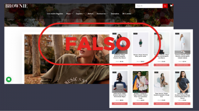Cuidado: esta pgina web que anuncia descuentos en Brownie es falsa